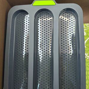 Bread Silicone Mold - Baking Baguette Pan - Non Stick Perforated Silicone Molds